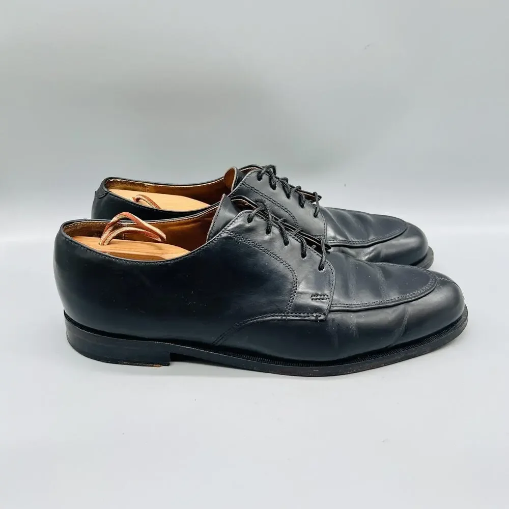 Cole Haan Shoes Mens 10 Black Leather Derby Oxford Dress Made USA Vtg Classic